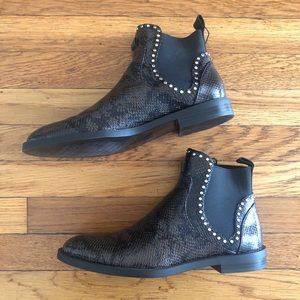 Zara flat ankle boots with studs